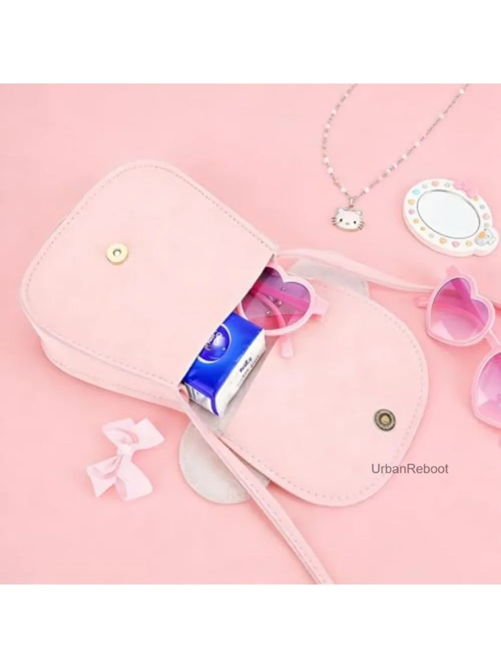 Toddler Purse Polyester Mouse Ear Bow Crossbody Mini Handbag